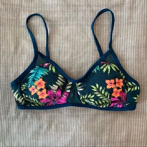 Tropical Floral Target Bikini Top